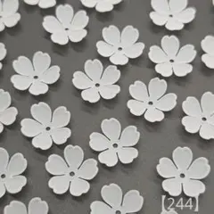 【244】フラワーアクリルビーズ 15㎜ 120個 350円