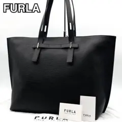 【新品同様】フルラ ジョーヴェ L トートバッグ レザー A4可能 ブラック