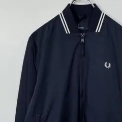 フレッドペリー　刺繍　ブルゾン　ジャケット　ネイビー