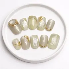 サイズオーダー！ぷっくりニュアンスニュアンスマグネットネイルチップ