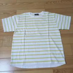 新品☆コムサイズム　黄色＆白　ボーダー半袖Tシャツ140㎝