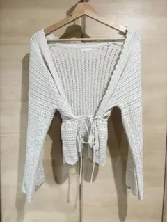 【美品】GU レース編みカーディガン　ベージュ　Mサイズ　長袖　春♡
