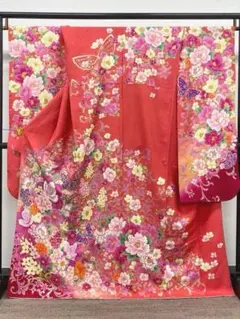 振袖 金駒 金彩 銀通し ふくれ織 身丈165cm 撥水加工済 HKT082 - メルカリ