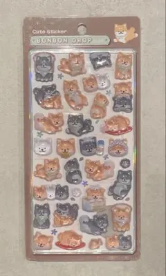【正規品】ボンボンドロップシール 犬 柴犬　和柄