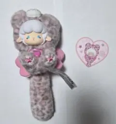 TOP TOY ギュンギュンラム ピンクヒョウ柄 ぬいぐるみ ストラップ 巻巻