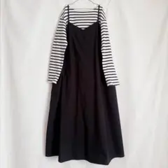 新品未使用 無印良品 キャミロングフレアワンピース ゆったり MUJI XL