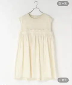 LOWRYS FARM ノースリーブ　チュニック　ミニワンピース