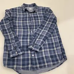 GAP KIDS 長袖 チェックシャツ ブルー系 XXL ズンバ　腰巻きのサムネイル