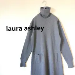 laura ashley 　ローラアシュレイ　グレー タートルネック ワンピース