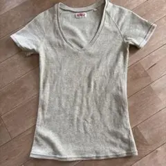 ハリウッドランチマーケット Vネック Tシャツ サイズ2 ライトグレー