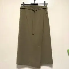 グリーンレーベルリラクシング ゴム　スリット　ベルト　スカート　38