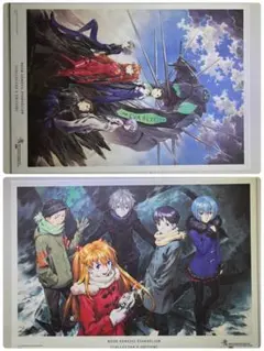 【愛蔵版全巻購入特典】　新世紀エヴァンゲリオン　複製原画　2枚セット　非売品