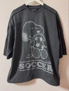 PEANUTS スヌーピー サッカー Tシャツ 男女兼用Lサイズ
