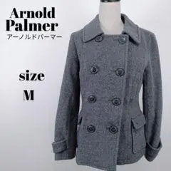【a2360】ArnoldPalmer 美品 ウール ピーコート M グレー系のサムネイル