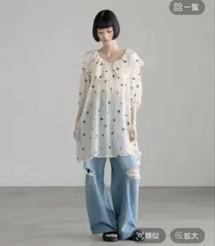 新作　LOWRYS FARM シシュウミニワンピースSSのサムネイル