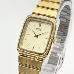 稼働品 新品電池】SEIKO セイコー 腕時計 メンズ ゴールド スクエア