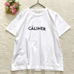 美品★ 【ミランカ】 コットン プリント Tシャツ カットソー （M） 半袖 白のサムネイル