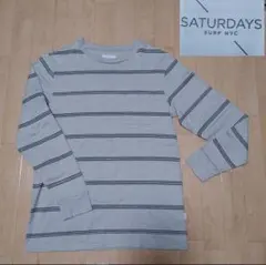 サタデーズサーフニューヨーク ポケットロンT 長袖Tシャツ ボーダー
