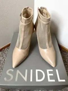 ❤️SNIDEL❤️スナイデルメッシュショートブーツ ベージュ S 新品