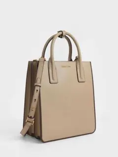 CHARLES&KEITH チャールズアンドキース ダブルハンドルトートバッグ