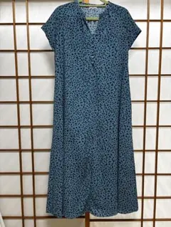 ITEMS URBAN RESEARCH リーフ柄 半袖ロングワンピース　Ｌのサムネイル