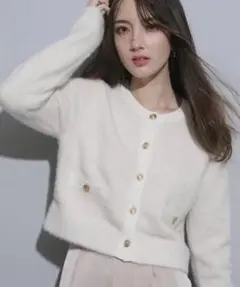 キラふわ金釦カーディガン Apuweiser-riche