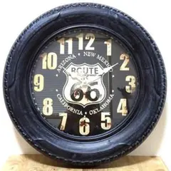 掛時計 おしゃれ アンティーク 置き時計 ルート66 タイヤ Clock 新品