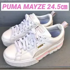 PUMA 厚底 スニーカー メイズ 24.5 ピンク シューズ プーマ 靴 白のサムネイル