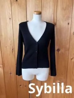 シビラ/トップス/ニット/カーディガン/セーター/ブラック/M/コットン×化繊