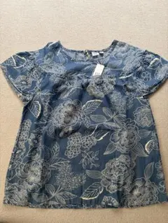 新品★GAP KIDS 花柄 デニム風 トップス XL(12) シャツのサムネイル