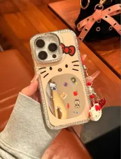 携帯ケース　スマホケース　キラキラ　ストラップ付き　iPhone多機種　落下保護