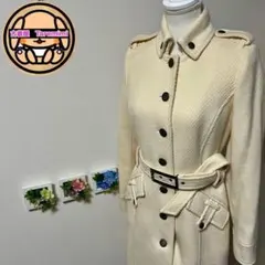 美品 Cara カーラ ロングコート M ベルト クリーム色 アンゴラ混 お洒落のサムネイル