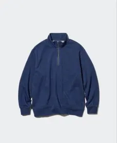 UNIQLO スウェットハーフジッププルオーバー インディゴ XL