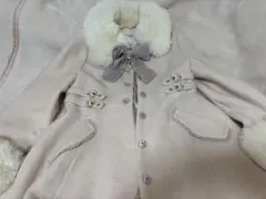 LIZLISA ビジューリボンミニ丈Aラインコート リズリサ