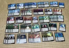 イジンデン　 トレーディングカード 青、赤、緑、黄色カード98枚セット