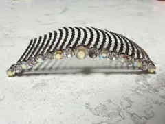 【美品•中古】ヘアコーム　ラインストーン　シルバー　クリスタルのサムネイル