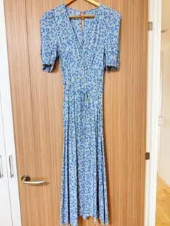 FRAY I.D 花柄ブルーワンピース サイズ0