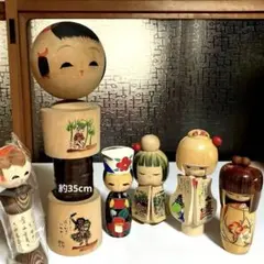 昭和レトロ 木製 伝統工芸 工芸品 こけし 小芥子 6体セット 置物