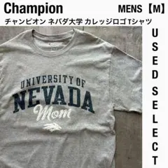 【US古着】チャンピオン ネバダ大学 カレッジロゴ Tシャツ M 杢グレー