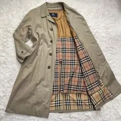 XLサイズ相当 カシミヤ　バーバリーロンドン　ステンカラーコート　メガチェック