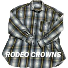 ロデオクラウンズ チェック柄起毛シャツ ネル素材 ビッグシルエット（F）アウター