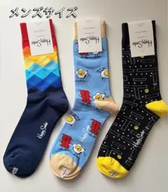 ハッピーソックス　メンズサイズ　3足セット　1セットのみ