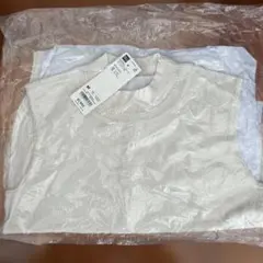 GUアイボリー ノースリーブニット Mサイズ