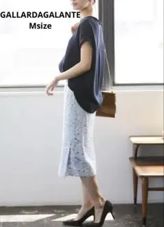 【翌日発送】GALLARDAGALANTE フラワーレーススカート ブルー M