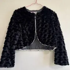 Catherine Cottage 黒ファー風ボレロ　160 発表会