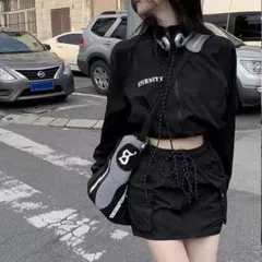 ミニスカート ブラック スポーティー ミニスカ ダンス ゴルフ 韓国 新品のサムネイル