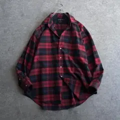 RALPH LAUREN【XL】BIG SHIRT BDシャツ チェック レッド