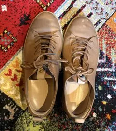 ブラウンレザー レースアップシューズ