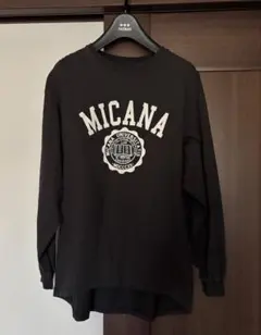 MICANAロゴ入り長袖TシャAmericana ブラックグレー系のサムネイル