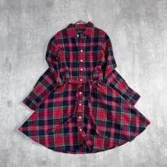 C625 美品 ポロラルフローレン シャツワンピース キッズ 130-140